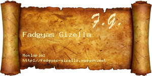 Fadgyas Gizella névjegykártya