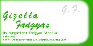 gizella fadgyas business card